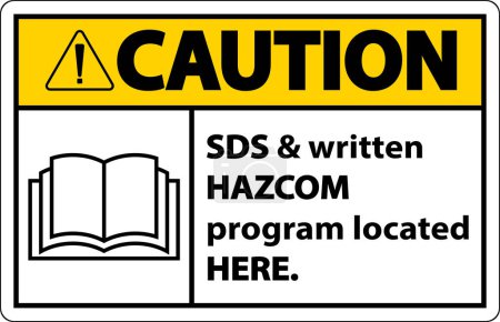Téléchargez les illustrations : Mise en garde SDS et HazCom situé ici Signer sur fond blanc - en licence libre de droit