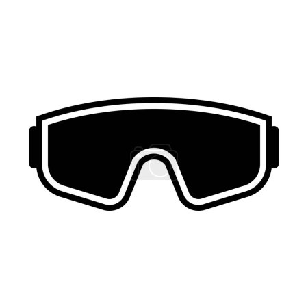 Illustration for Eye Protection Required Sign On White Background - Royalty Free Image