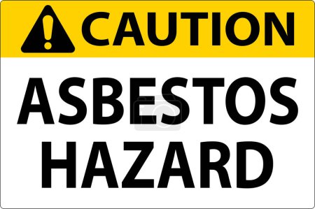 Illustration for Asbestos Caution Signs Asbestos Hazard Area Authorized Personnel Only - Royalty Free Image