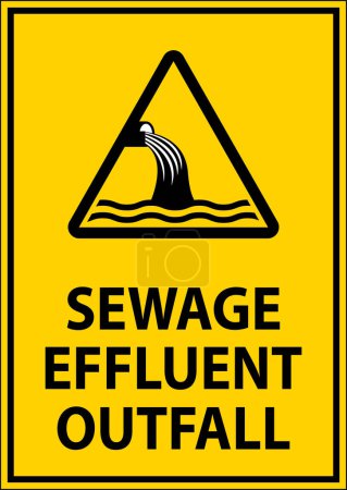 Téléchargez les illustrations : Avertissement de sécurité aquatique - Évacuation des effluents des eaux usées - en licence libre de droit
