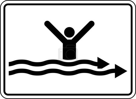 Water Safety Sign Warning - Strong Currents