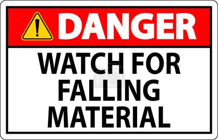 Illustration for Danger Sign, Watch For Falling Material - Royalty Free Image