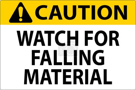 Illustration for Caution Sign, Watch For Falling Material - Royalty Free Image