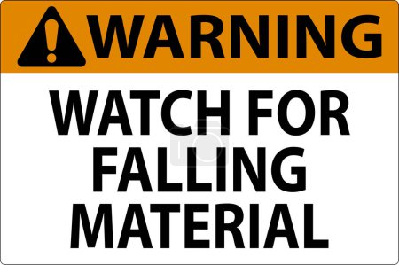 Illustration for Warning Sign, Watch For Falling Material - Royalty Free Image