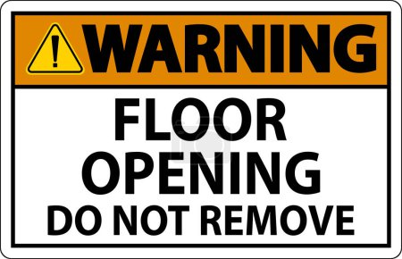 Ilustración de Señal de advertencia, apertura del piso no quitar - Imagen libre de derechos