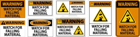 Illustration for Warning Sign, Watch For Falling Material - Royalty Free Image