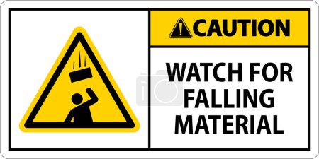 Illustration for Caution Sign, Watch For Falling Material - Royalty Free Image