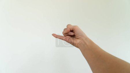 Photo for Outstretched little finger of right hand, lets make up, pinky swear. High quality photo - Royalty Free Image