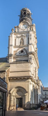 Photo for NANTES,FRANCE - JUNE 1,2023 - View at the Churh of Saint Croix in the streets of Nantes. Nantes is a city in Loire-Atlantique on the Loire, 50 km (31 mi) from the Atlantic coast. - Royalty Free Image