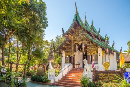 View at the Wat of Umong Mahathera Chan in the streets of Chiang Mai town - Thailand