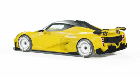 Téléchargez les photos : Rendu 3D d'un concept-car générique sans marque - en image libre de droit