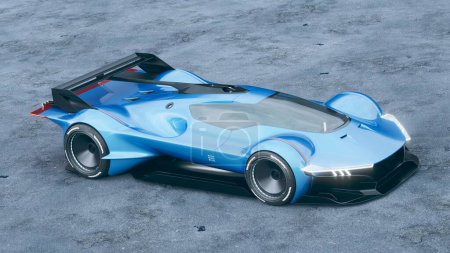 3D-Rendering eines markenlosen Konzeptautos