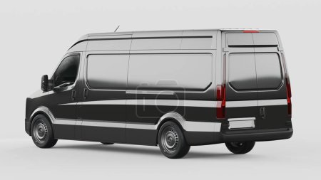 Foto de Representación 3D de una furgoneta de entrega genérica sin marca - Imagen libre de derechos