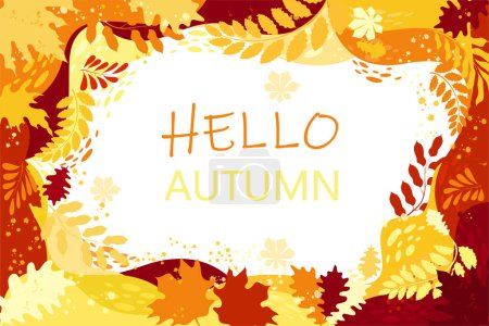Photo for Vector poster on a autumn theme with a place for text. - Royalty Free Image