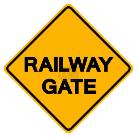 Illustration for Railway Gate Symbol Sign, Vector Illustration, Isolated On White Background Label .EPS10 - Royalty Free Image