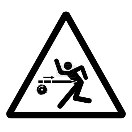 Illustration for Warning Kickback Hazard Symbol Sign ,Vector Illustration, Isolate On White Background Label. EPS10 - Royalty Free Image