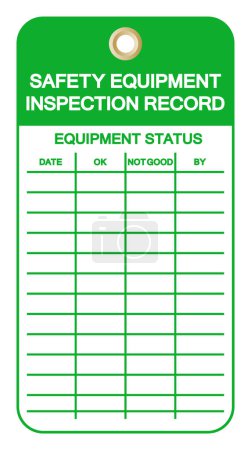Illustration for Equipment Inspection Tag Symbol Sign,Vector Illustration, Isolate On White Background Label. EPS10 - Royalty Free Image