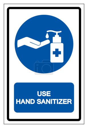 Illustration for Use Hand Sanitizer Symbol Sign ,Vector Illustration, Isolate On White Background Label. EPS10 - Royalty Free Image