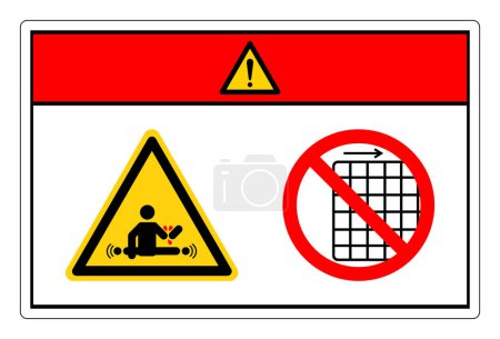 Illustration for Danger Equipment Starts Automatically Do Not Remove Guard Symbol Sign, Vector Illustration, Isolate On White Background Label .EPS10 - Royalty Free Image