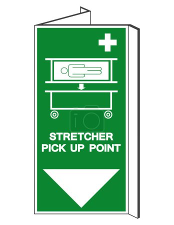 Illustration for Stretcher Pick Up Point Symbol Sign, Vector Illustration, Isolate On White Background Label .EPS10 - Royalty Free Image