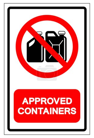 Illustration for Approved Containers Symbol Sign ,Vector Illustration, Isolate On White Background Label .EPS10 - Royalty Free Image