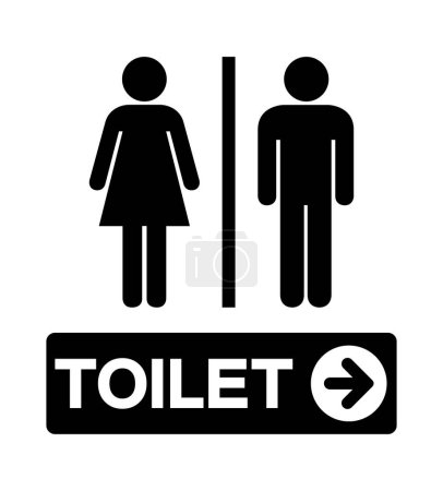 Illustration for Toilet Symbol Sign, Vector Illustration, Isolate On White Background Label. EPS10 - Royalty Free Image