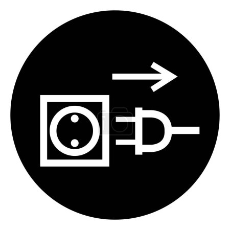Illustration for Pull Plug Symbol Sign,Vector Illustration, Isolated On White Background Label. EPS10 - Royalty Free Image