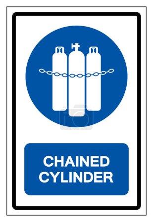 Illustration for Chained Cylinders Symbol Sign, Vector Illustration, Isolate On White Background Label. EPS10 - Royalty Free Image