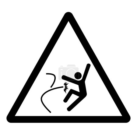 Warnung Unkontrollierte Freisetzung von Energiesymbol-Zeichen, Vektorillustration, Isolat auf weißem Hintergrund-Etikett. EPS10 