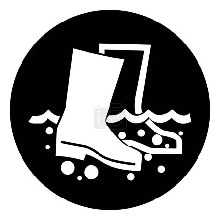 Illustration for Disinfect Boots Symbol Sign, Vector Illustration, Isolate On White Background Label. EPS10 - Royalty Free Image