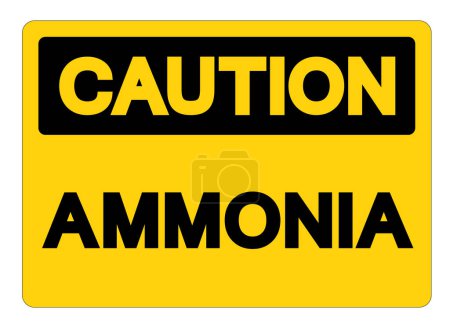 Ilustración de Precaución Signo de símbolo de amoníaco, ilustración vectorial, aislamiento en la etiqueta de fondo blanco. EPS10 - Imagen libre de derechos