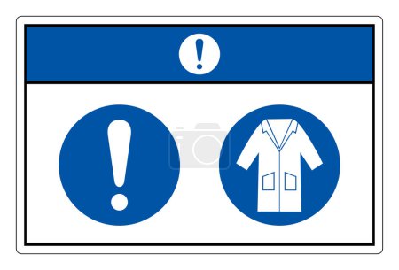 Illustration for Notice Wear Smock Symbol Sign, Vector Illustration, Isolate On White Background Label. EPS10 - Royalty Free Image