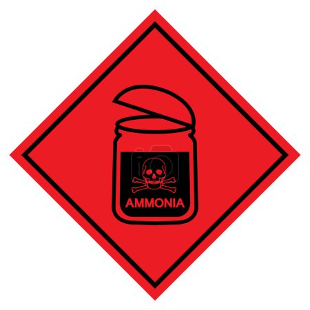 Ilustración de Peligro Signo de símbolo de amoníaco, ilustración vectorial, aislamiento en la etiqueta de fondo blanco. EPS10 - Imagen libre de derechos