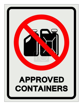 Illustration for Approved Containers Symbol Sign ,Vector Illustration, Isolate On White Background Label .EPS10 - Royalty Free Image