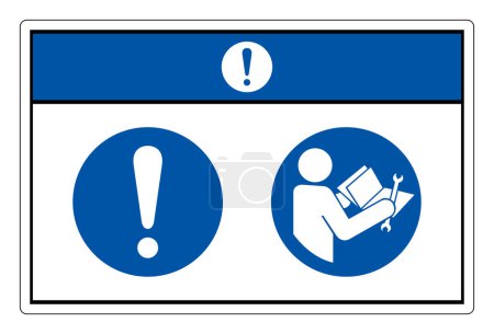 Notice Read Technical Manual Before Servicing Symbol Sign, Vector Illustration, Isolate On White Background Label .EPS10 