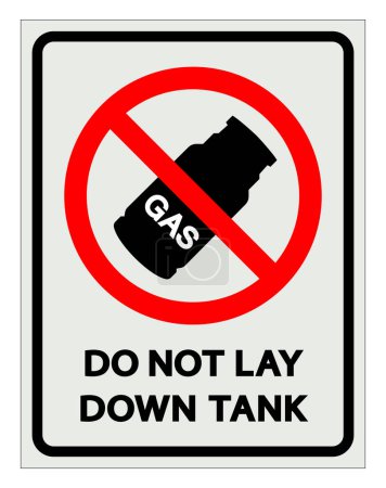Illustration for Do Not Lay Down Tank Symbol Sign ,Vector Illustration, Isolate On White Background Label .EPS10 - Royalty Free Image