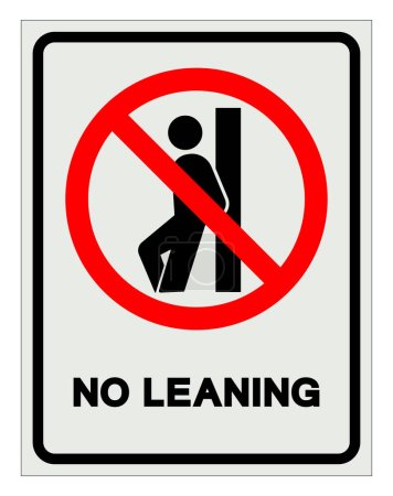 No Leaning Symbol Sign ,Vector Illustration, Isolate On White Background Label. EPS10  