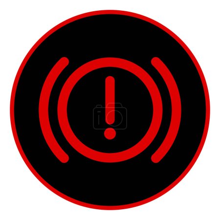 Illustration for Break System Warning Light Symbol Sign, Vector Illustration, Isolate On White Background Label. EPS10 - Royalty Free Image