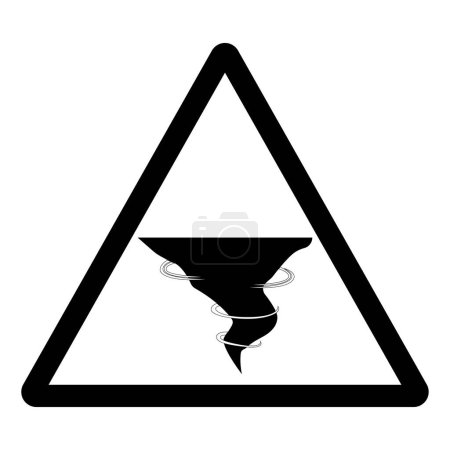 Illustration for Warning Tornado Shelter Symbol Sign, Vector Illustration, Isolate On White Background Label .EPS10 - Royalty Free Image