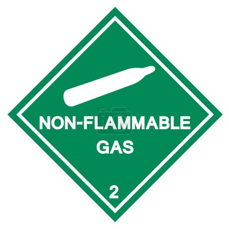 Ilustración de Signo de símbolo de gas no inflamable, ilustración vectorial, aislamiento en la etiqueta de fondo blanco .EPS10 - Imagen libre de derechos