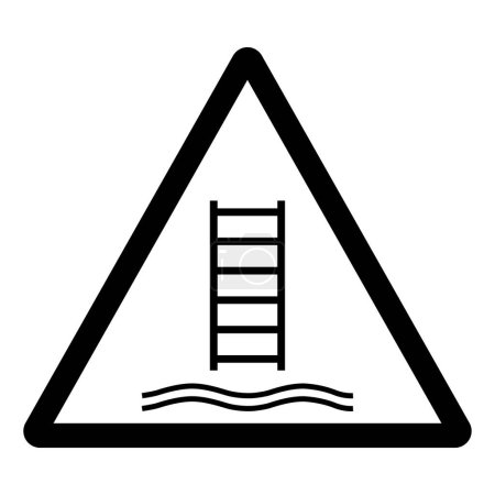 Illustration for Embarkation ladder Symbol Sign, Vector Illustration, Isolate On White Background Label .EPS10 - Royalty Free Image