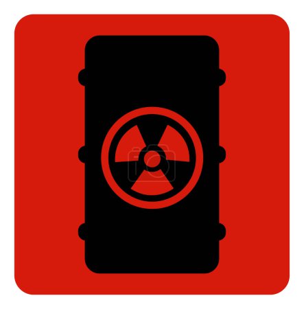 Illustration for Warning Radioactive Area Symbol Sign, Vector Illustration, Isolate On White Background Label. EPS10 - Royalty Free Image