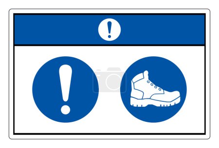 Notice Closed Toe Shoes Required Symbol Sign, Vector Illustration, Isolate On White Background Label .EPS10  