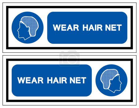 Portez le signe de symbole de filet de cheveux, illustration vectorielle, isolez sur l'étiquette blanche de fond. PSE10
  