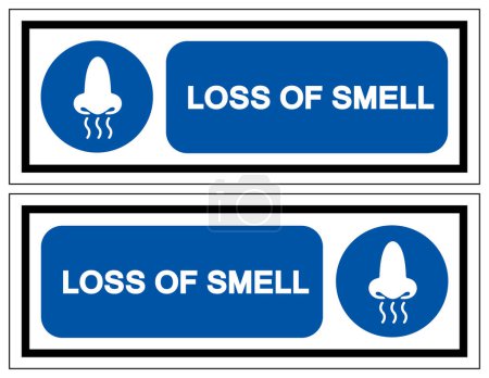 Illustration for Loss OF Smell Symptoms Covid-19 Symbol Sign, Vector Illustration, Isolate On White Background Label .EPS10 - Royalty Free Image