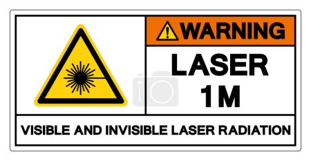 Illustration for Wrning Laser 1 Visible And Invisible Laser Radiation Symbol Sign ,Vector Illustration, Isolate On White Background Label. EPS10 - Royalty Free Image
