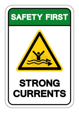 Illustration for Safety First Strong Current Watch Out Symbol Sign, Vector Illustration, Isolate On White Background Label. EPS10 - Royalty Free Image