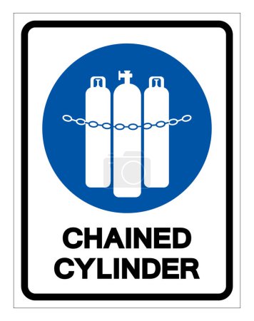 Illustration for Chained Cylinders Symbol Sign, Vector Illustration, Isolate On White Background Label. EPS10 - Royalty Free Image