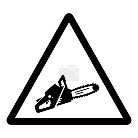 Ilustración de Signo de símbolo de motosierra, ilustración vectorial, aislamiento en la etiqueta de fondo blanco. - Imagen libre de derechos
