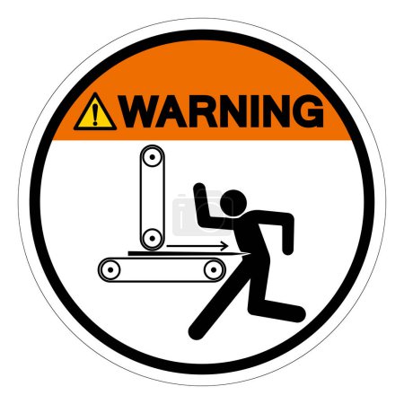 Illustration for Warning Kickback Hazard Symbol Sign, Vector Illustration, Isolate On White Background Label.EPS10 - Royalty Free Image